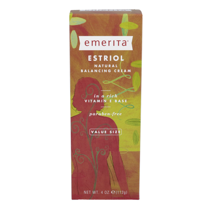 Emerita Estriol Natural Balancing Cream with Vitamin E, 4 oz
