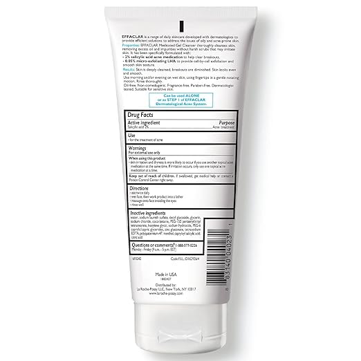 EFFACLAR MEDICATED ACNE FACE WASH