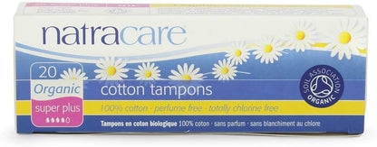 NATRACARE Organic All Cotton - Regular - Non-Applicator Tampons, 20 Count