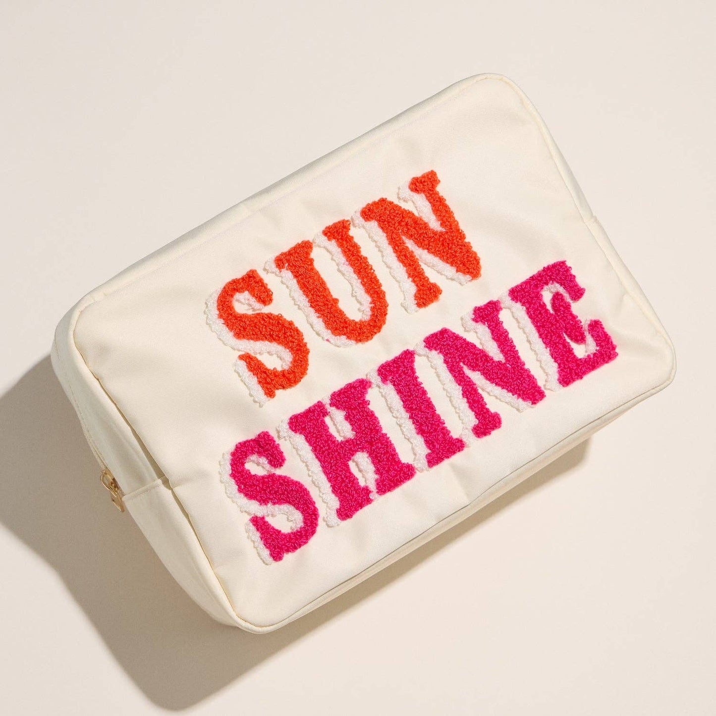 Nylon Beach Pouch with Fabric Letters: PK / ONE