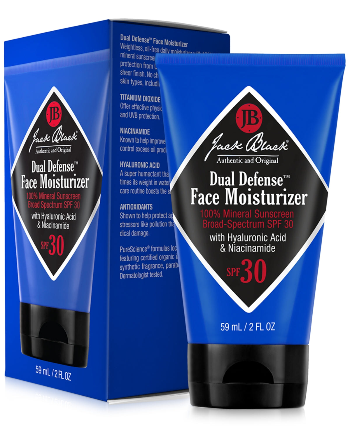 Dual Defense Face Moisturizer 100 Mineral Sunscreen 2 OZ