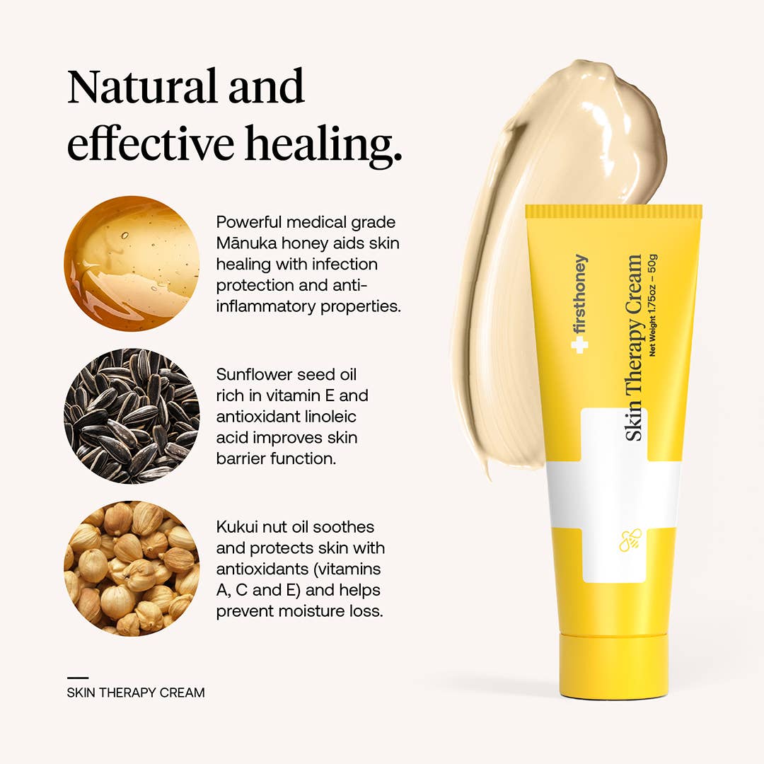 First Honey® Manuka Honey Cream for Eczema & Dry Skin: English / 3.5oz