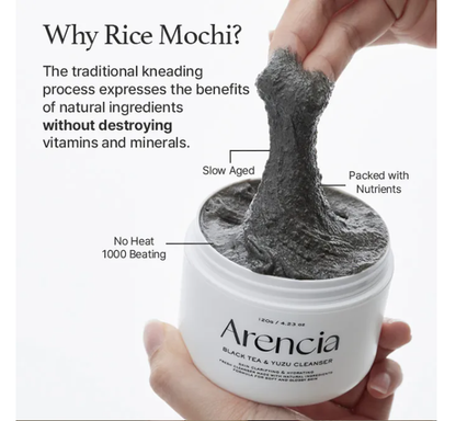 ARENCIA Black Tea Rice Mochi Cleanser