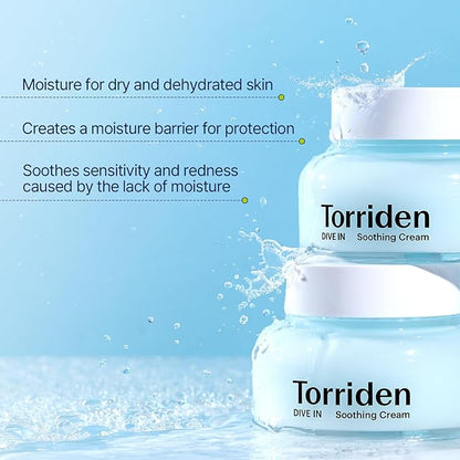 Torriden DIVE-IN Hyaluronic Acid Soothing Cream 3.38 fl oz