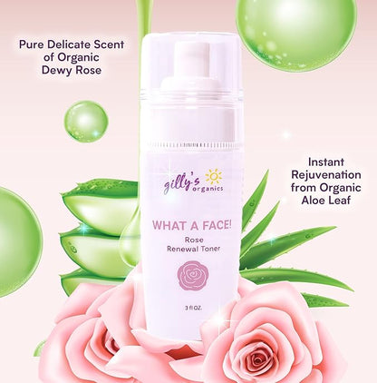 Gilly's Organics WHAT A FACE! Renewal Toner Rose