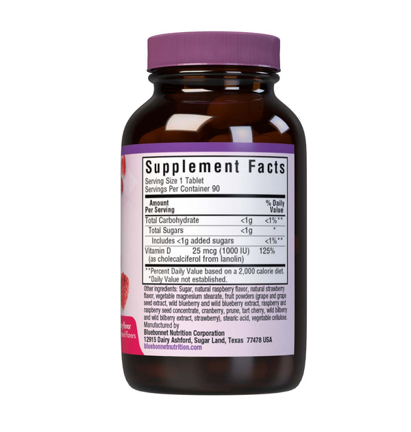 Bluebonnet Nutrition Earth Sweet Chewables VITAMIN D3 25 mcg (1000 IU)