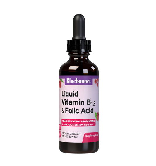 Bluebonnet Multivitamin Liquid Vitamin B12 & Folic Acid