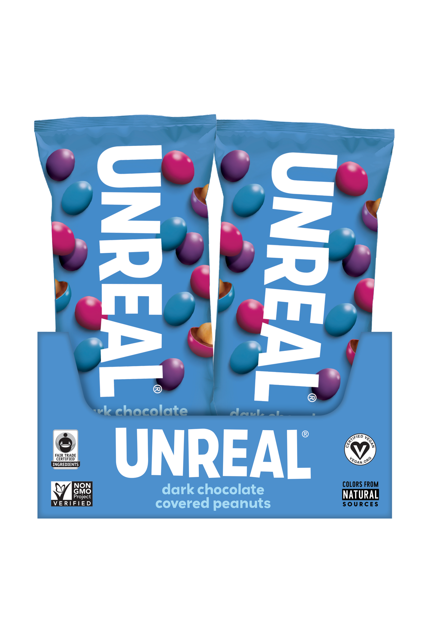 Dark Chocolate Peanut Gems Snack Bags - 12 Count