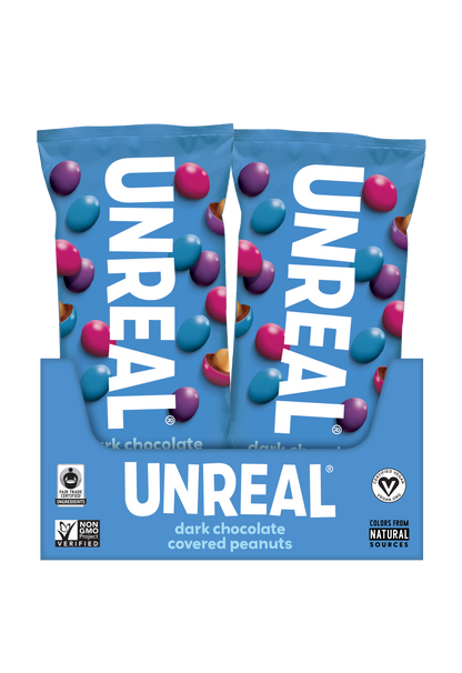 Dark Chocolate Peanut Gems Snack Bags - 12 Count