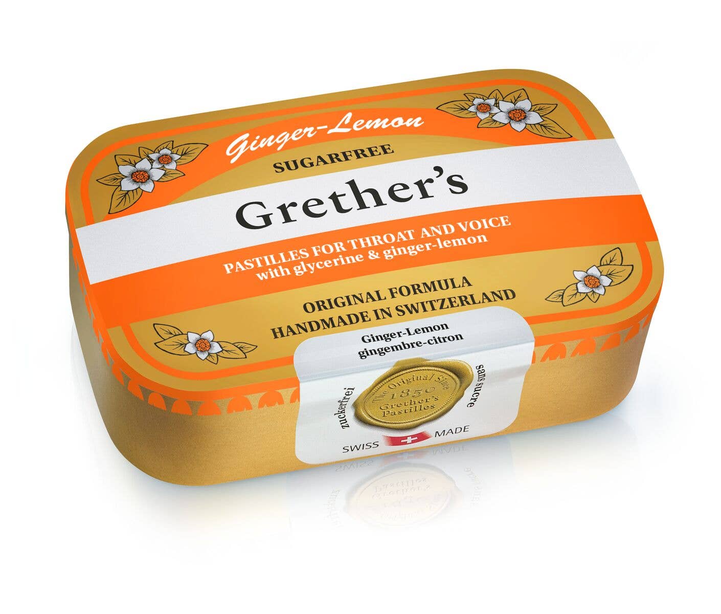 Grether's Pastilles Sugarfree Ginger Lemon