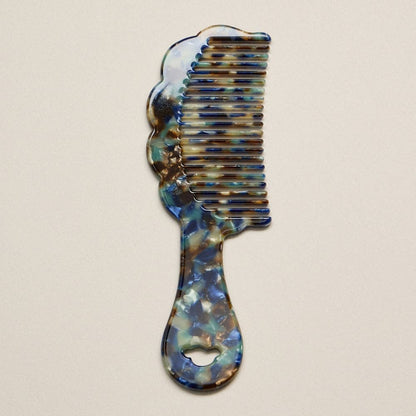 Scalloped Resin Handle Comb: GRMT