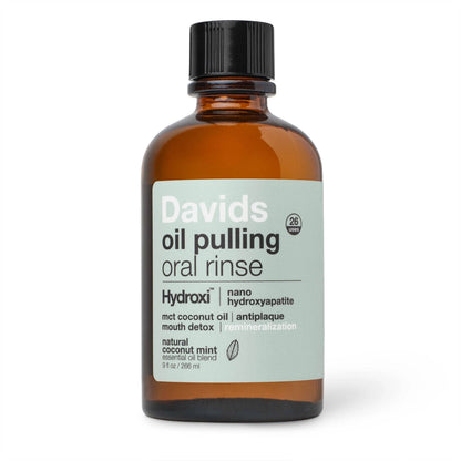 Davids Hydroxi™ oil pulling oral rinse w/ nano hydroxyapatite / 9oz