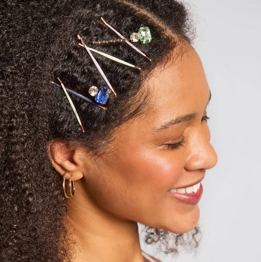 Cloud & Gem Bobby Pins 8pc Set - Garden Bouquet