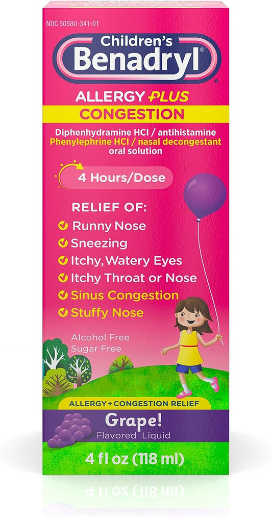 BENADRYL AL SIN PE GRPE  4OZ