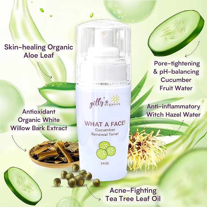 Gilly's Organics WHAT A FACE! Renewal Toner Cucumber