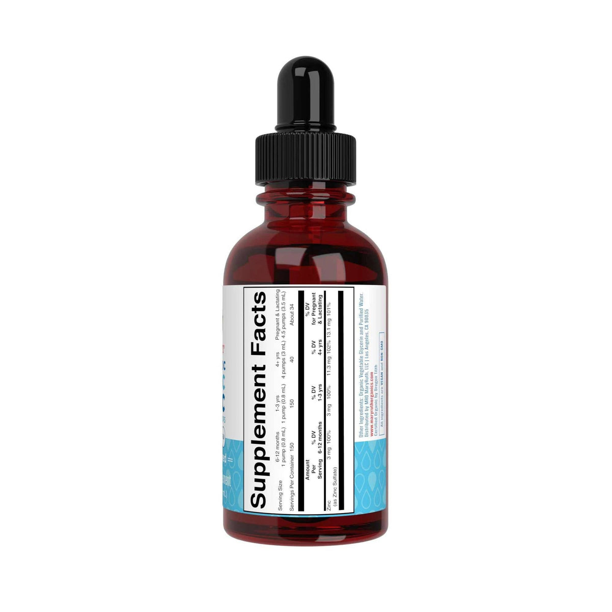 Organic Ionic Zinc Drops, Immune Support Supplement, Vegan