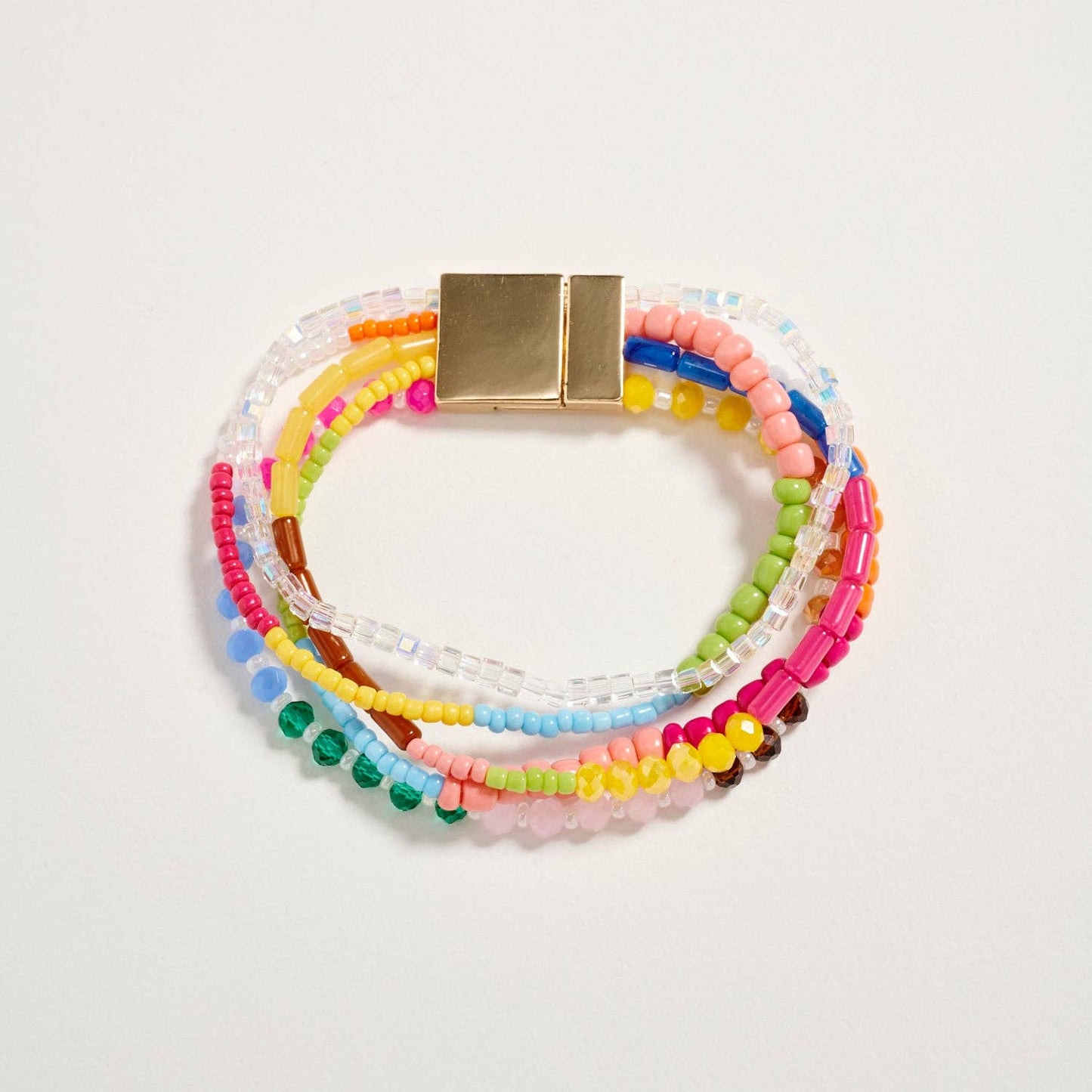 Beaded Boho Stack Bracelet | Magnetic Clasp: NT / ONE