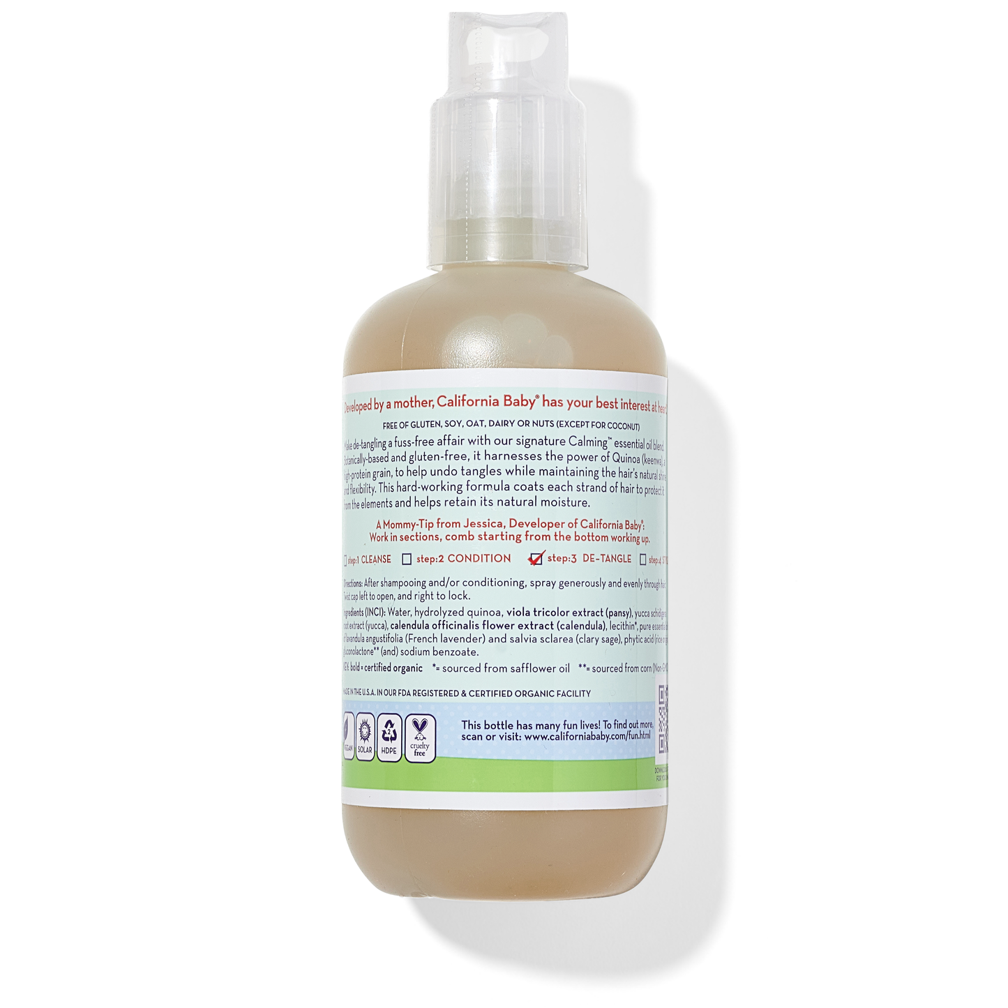 Calming™ Hair Detangler: 8.5oz/251mL