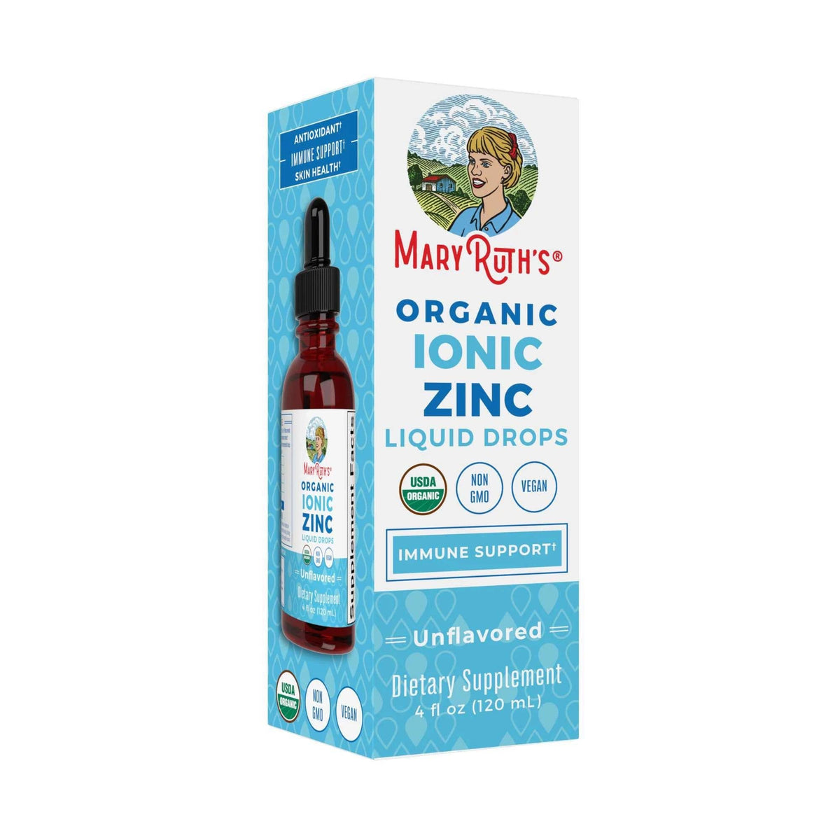 Organic Ionic Zinc Drops, Immune Support Supplement, Vegan