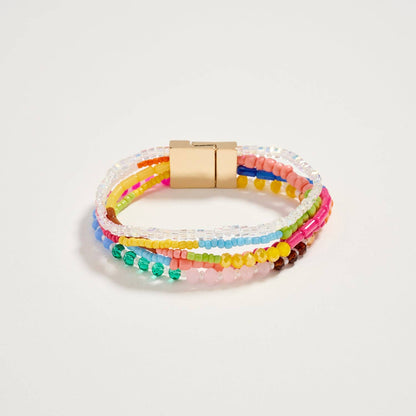 Beaded Boho Stack Bracelet | Magnetic Clasp: NT / ONE