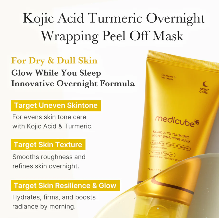 MEDICUBE Kojic Acid Turmeric Overnight Wrapping Mask