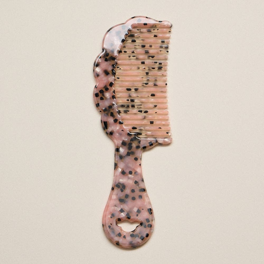 Scalloped Resin Handle Comb: GRMT