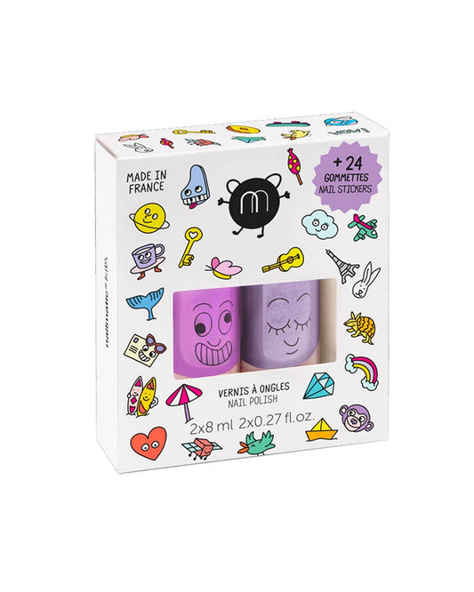 Nail Polish and Nail Sticker Set for Kids WOW