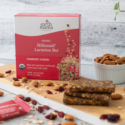 Organic Milkmaid® Lactation Bars Cranberry Almond