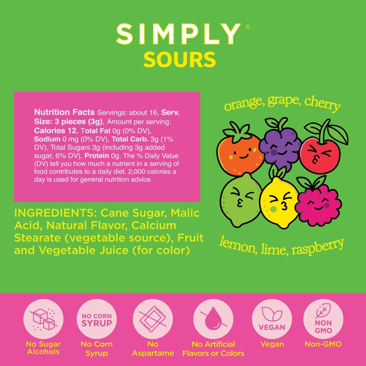 Simply Sours - Citrus Berry 1.8oz | 6 Tins