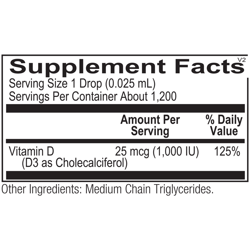 Ortho Molecular Liquid Vitamin D3 - 1 fl oz Drops