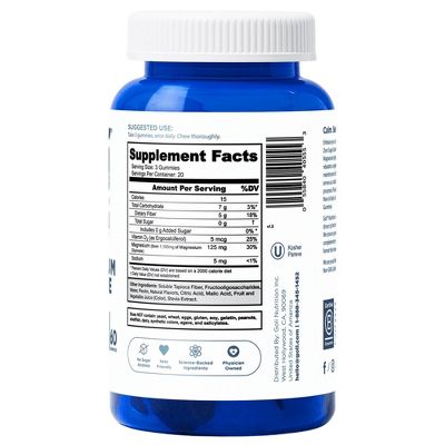 goli Zero Sugar Magnesium Glycinate Gummies 60 ct