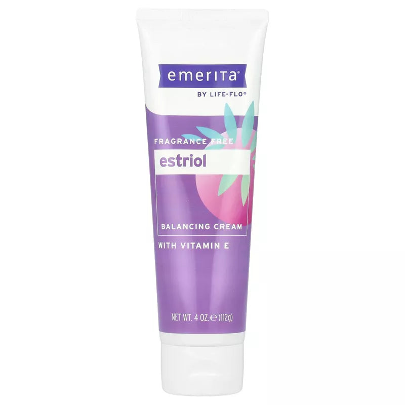 Emerita Estriol Balancing Cream with Vitamin E, Fragrance Free , 4 oz (112 g)