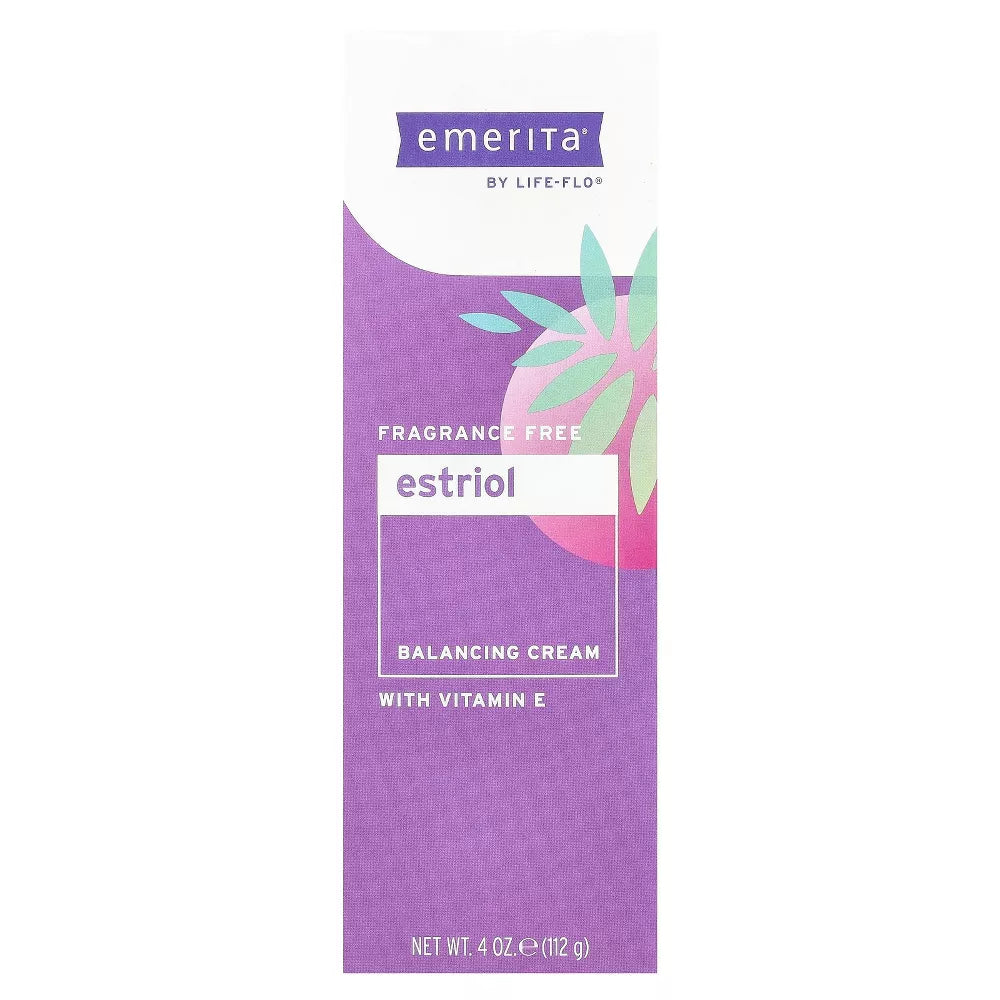 Emerita Estriol Balancing Cream with Vitamin E, Fragrance Free , 4 oz (112 g)