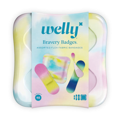 Welly Kids' Flex Fabric Bandages - Colorwash Tie Dye - 48ct