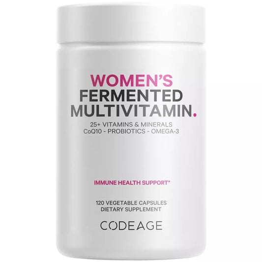 Codeage Women's Fermented Multivitamin 25+ Vitamins & Minerals, Probiotics, Digestive Enzymes, Daily Supplement - 120ct