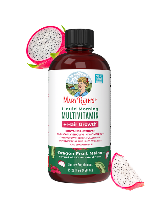 Liquid Morning Multivitamin + Hair Growth Dragon Fruit Melon 15.2oz