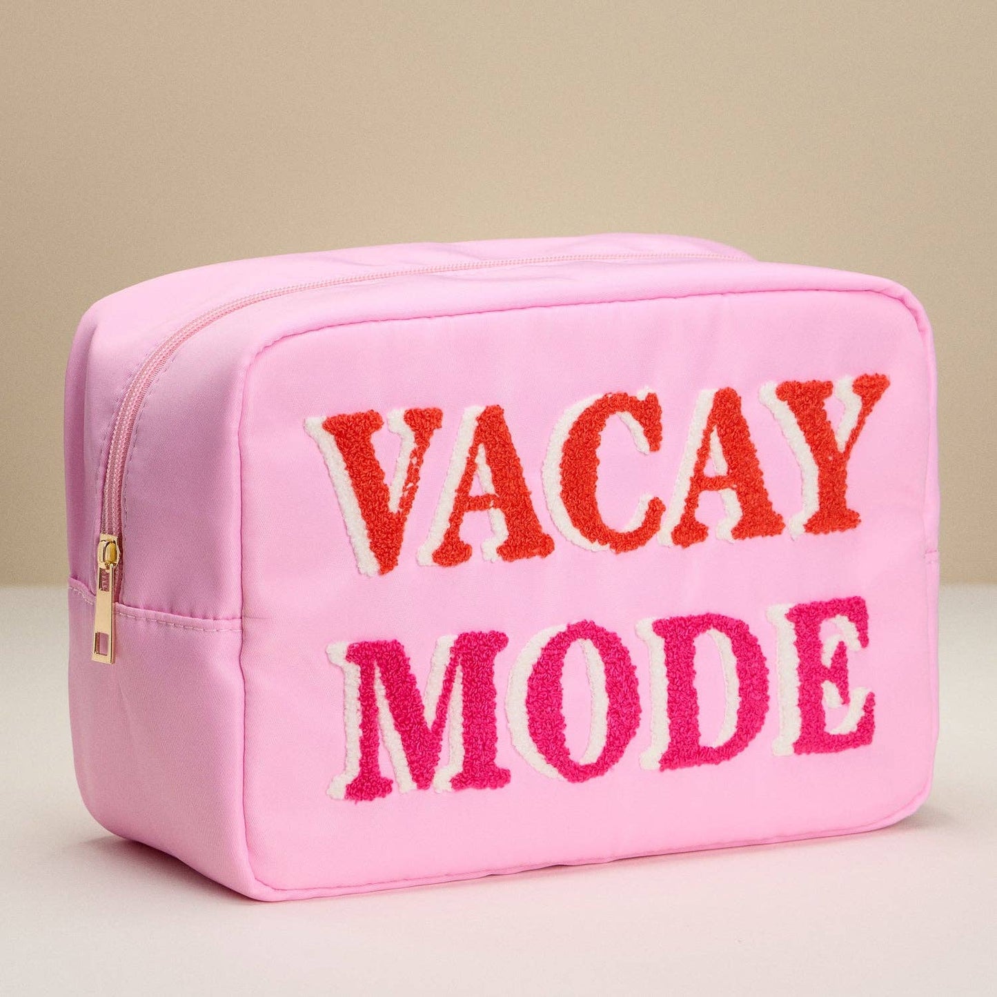 Nylon Beach Pouch with Fabric Letters: PK / ONE