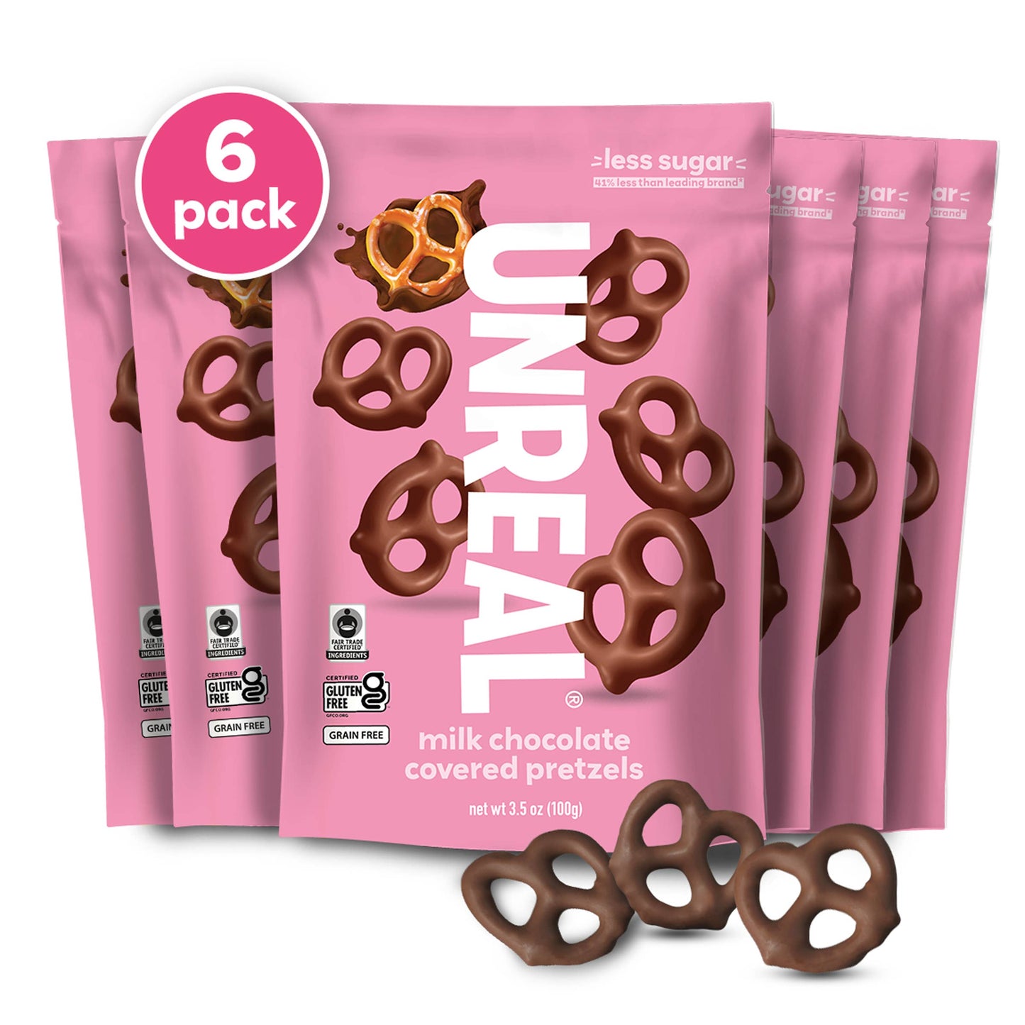 Milk Chocolate Covered Pretzels (6 bags)