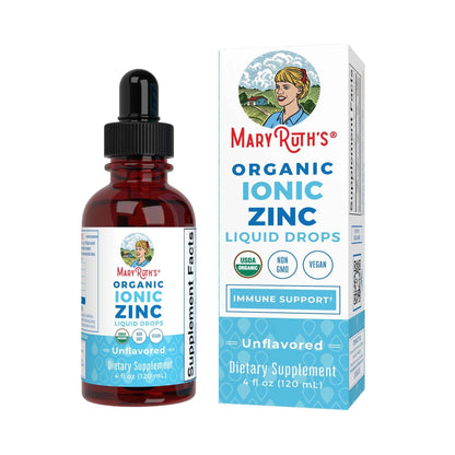 Organic Ionic Zinc Drops, Immune Support Supplement, Vegan