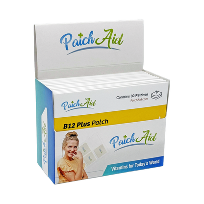 B12 Energy Plus Vitamin Patch - Energy & Mood Support: 1 pack-30 patches