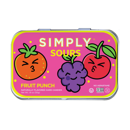 Simply Sours - Fruit Punch 1.8oz | 6 Tins