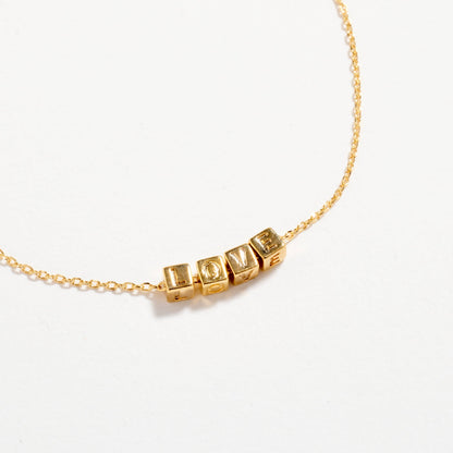 Gold Dipped LOVE Letter Bracelet | Inspirational Jewelry: GD / ONE