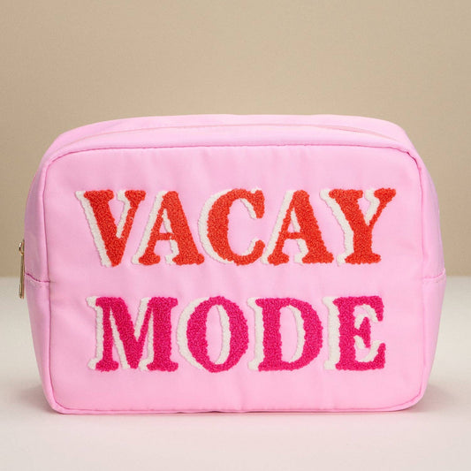 Nylon Beach Pouch with Fabric Letters: PK / ONE