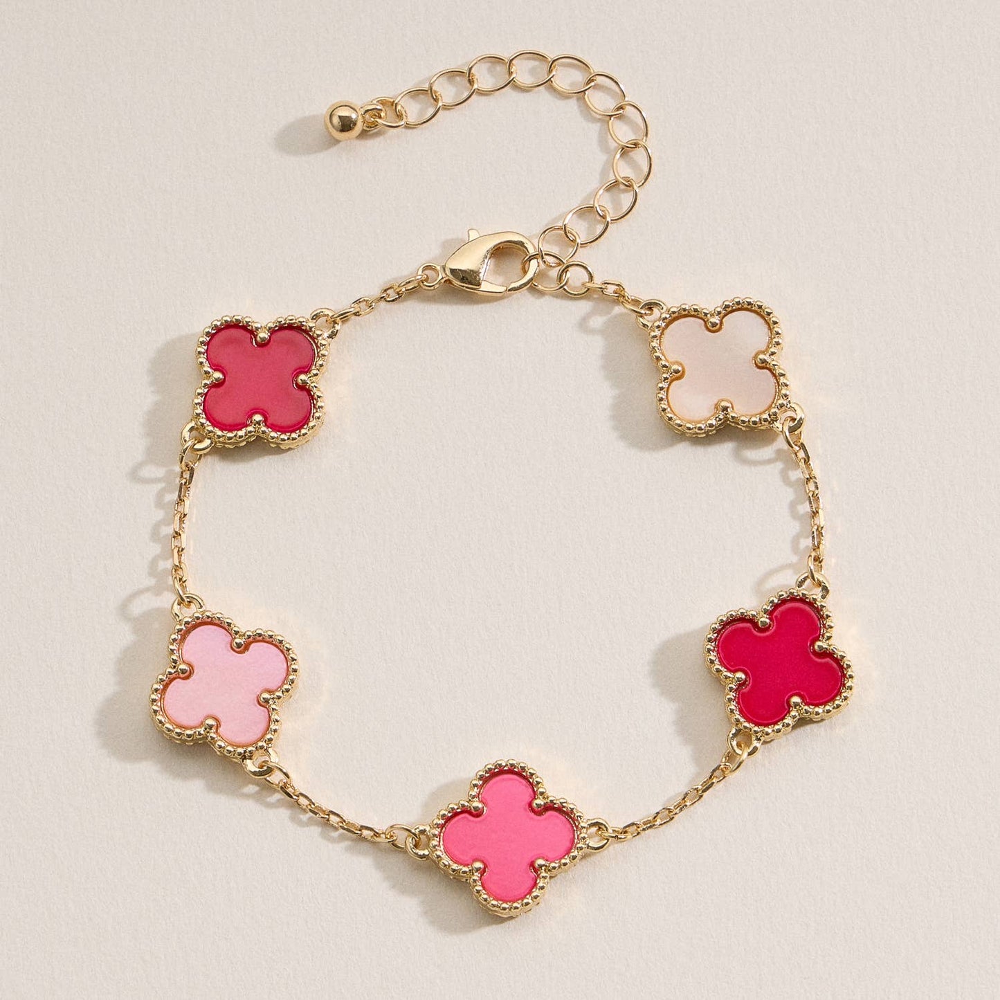 Colorful Shell Charm Bracelet with Gold Detailing: Multi Blue / One / 5SB21068