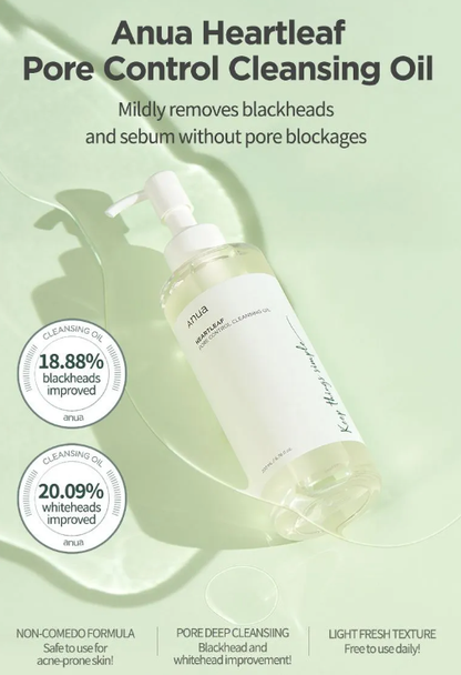 ANUA Heartleaf Pore Control Cleansing Oil: 200ml Full Size