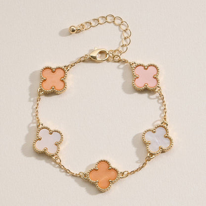 Multicolor Shell Charm Bracelet | Gold Accents: Light Green / One / 5SB21068