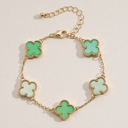 Multicolor Shell Charm Bracelet | Gold Accents: Blue / One / 5SB21068