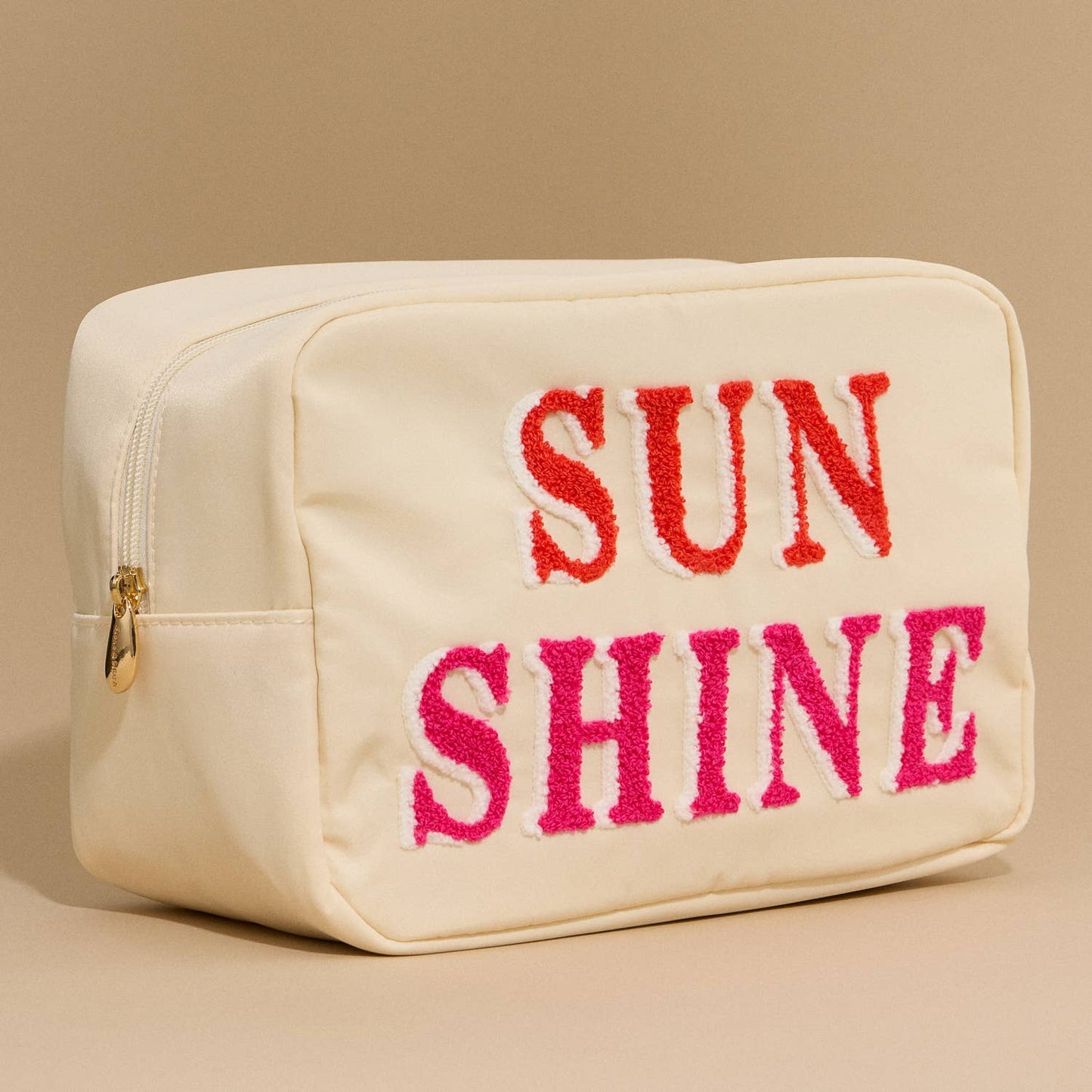 Nylon Beach Pouch with Fabric Letters: PK / ONE