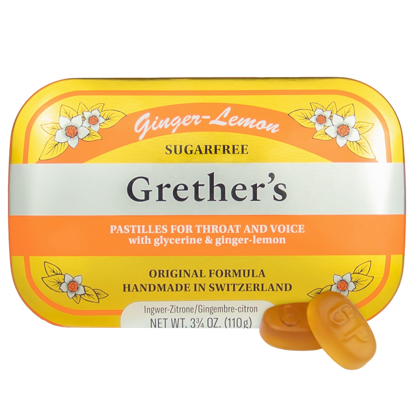 Grether's Pastilles Sugarfree Ginger Lemon