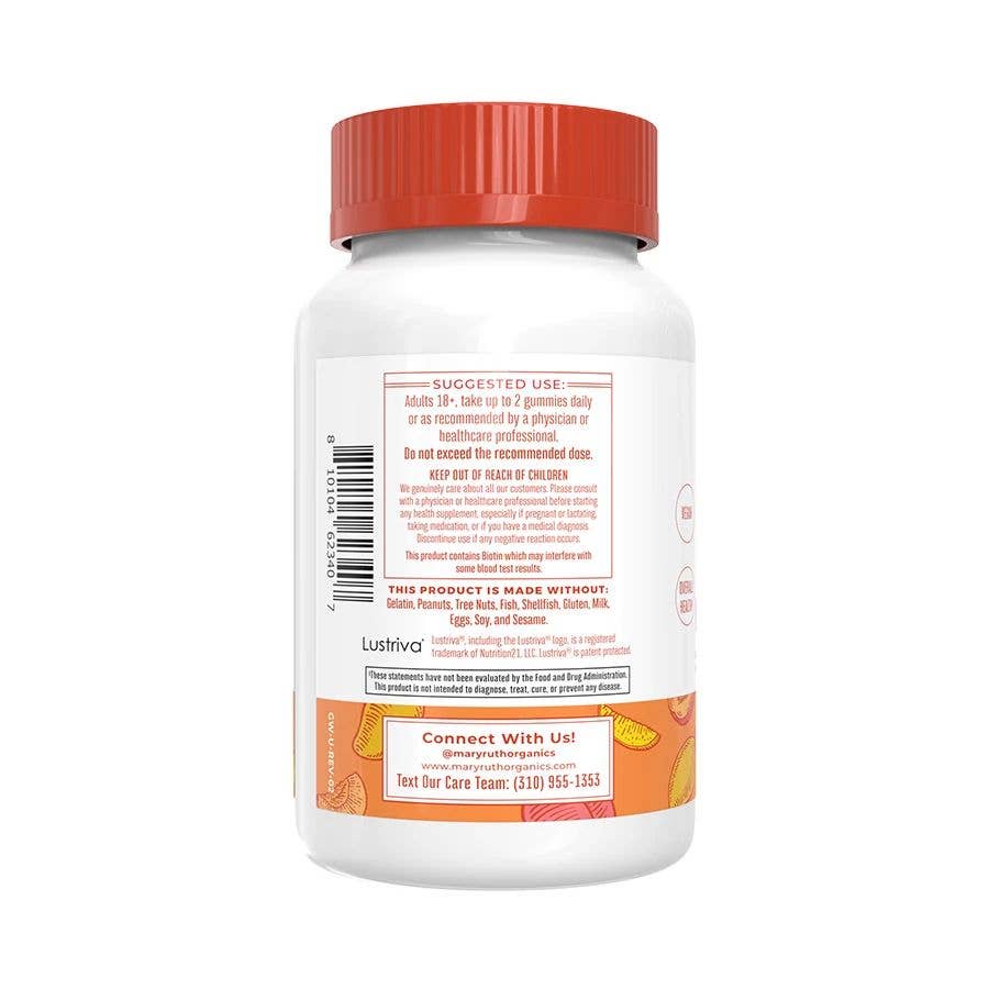 Peach Mango Multivitamin + Hair Growth Gummies, Vegan